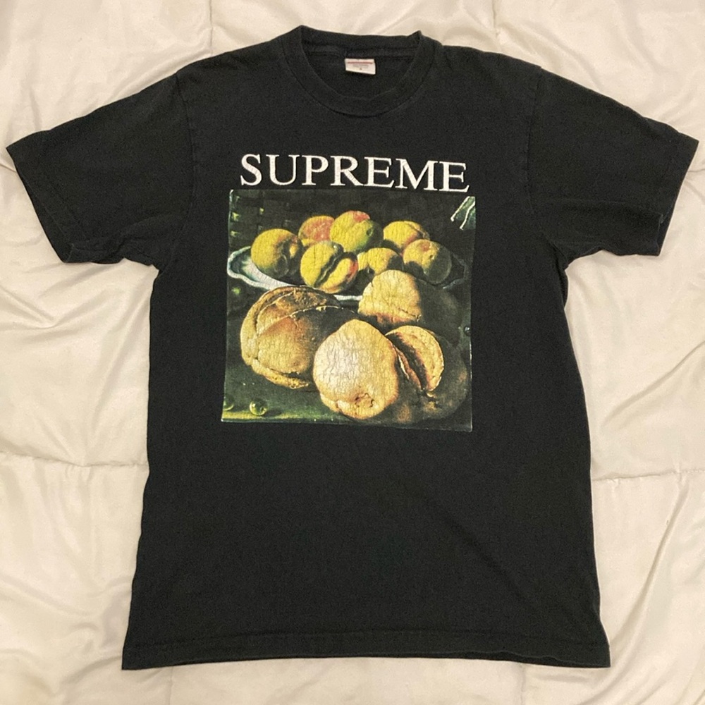 Supreme Peaches Graphic Tee Black Size S